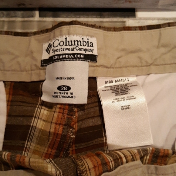 Mens Columbia plaid shorts 36 - Picture 2 of 3